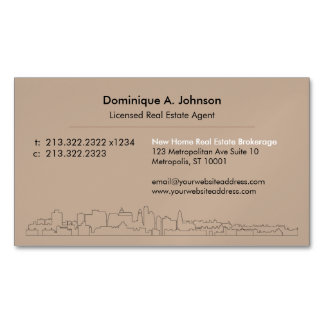 Magnétique Urbain Immobilier Personnalisé Carte de visite mag