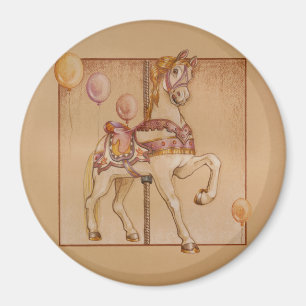 Magnets - Carrousel de poney violet