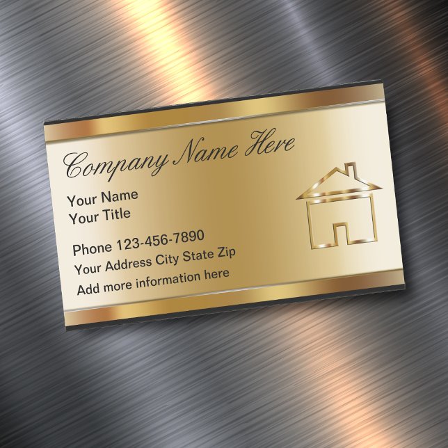 Magnets Carte de visite Classy Realtor (Classy Realtor Magnetic business cards)