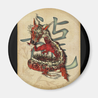 Magnets chinois du dragon rouge
