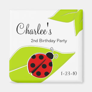 Magnets d'anniversaire de Red Ladybug