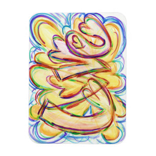Magnets d'art d'amour du mot inspiré