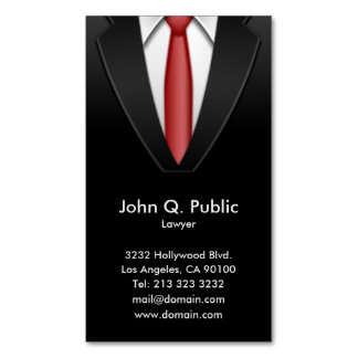 Magnets de Carte de visite Black Suit