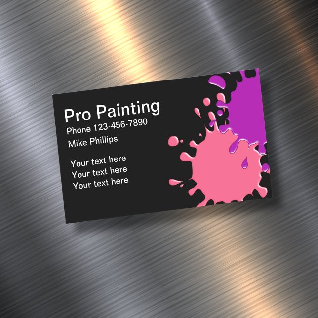 Magnets de Carte de visite de peintre professionne (Créateur téléchargé)
