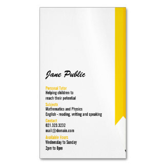 Magnets de Carte de visite personnel Tutor