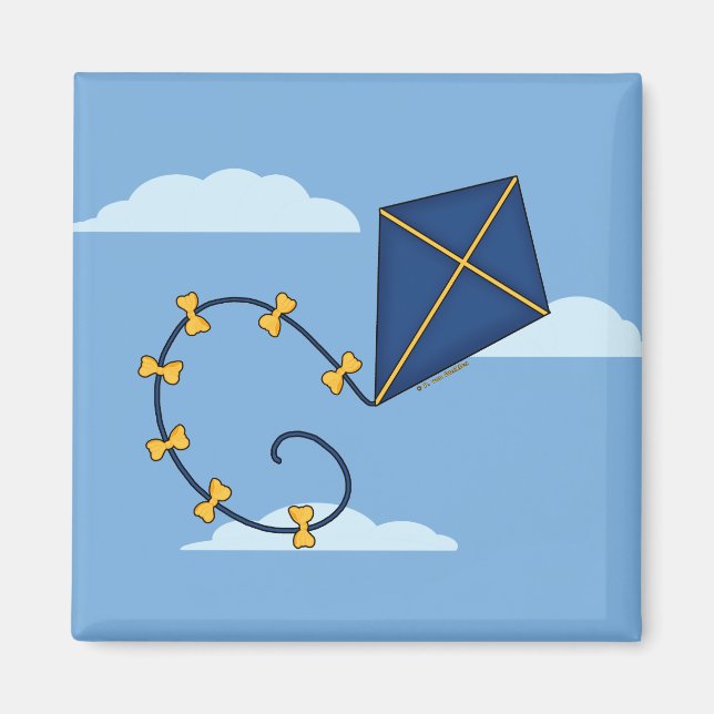 Magnets de cerfs-volants bleu (Devant)