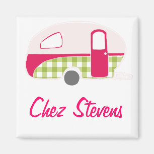 Magnets de design de caravane Vintage rétro person