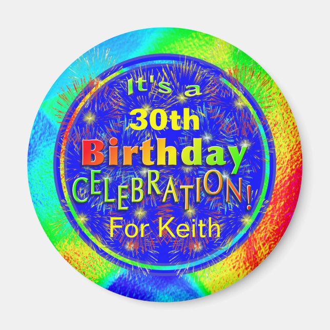 Magnets de fête d'anniversaire (Devant)