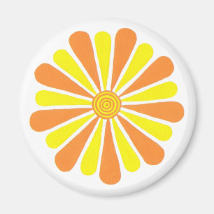 Magnets de fleurs de soleil orange et jaune