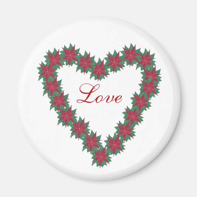 Magnets de fleurs en forme de coeur (Devant)