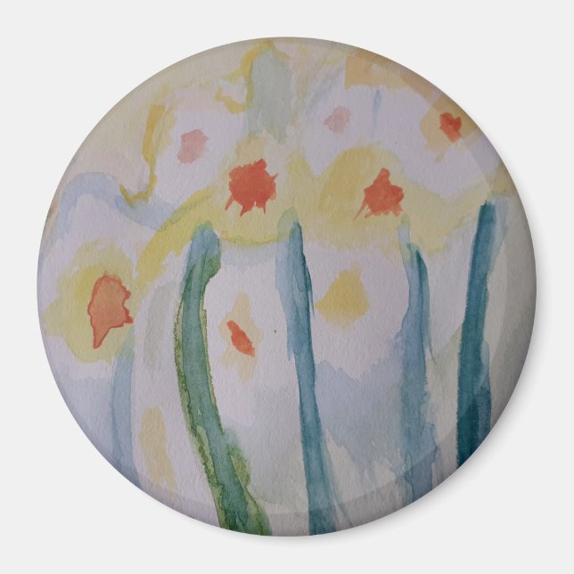 Magnets de jonquilles Abstraites (Devant)