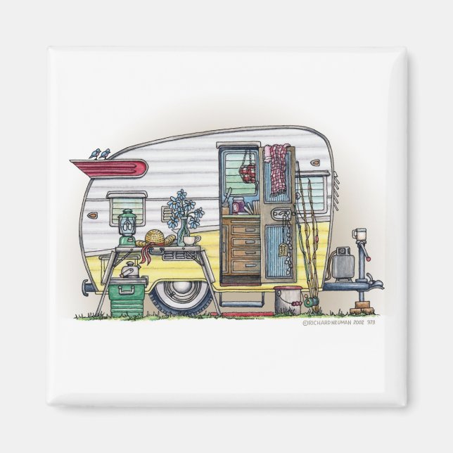 Magnets de la remorque Shasta Camper RV (Devant)