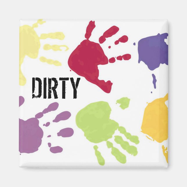 MAGNETS de lave-vaisselle mains DIRTY (Devant)