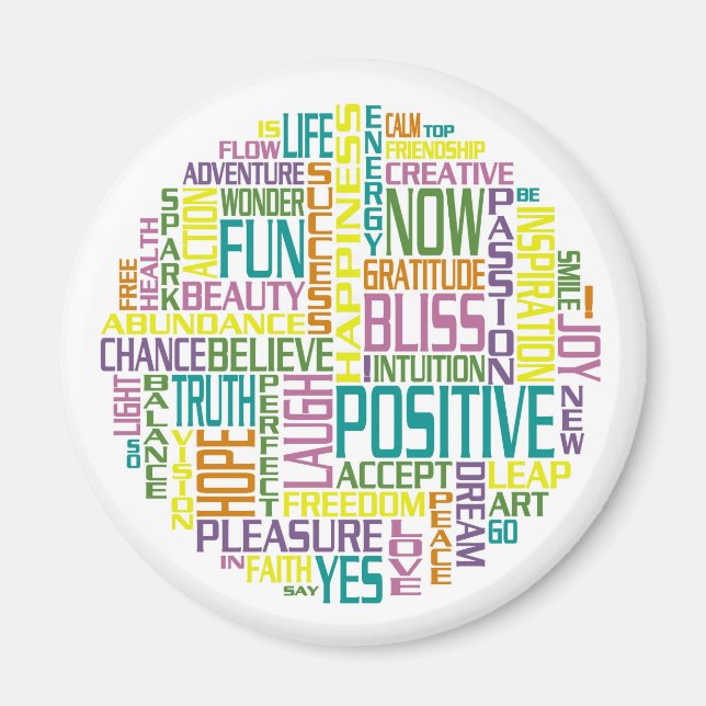 Magnets de mots positifs (Devant)