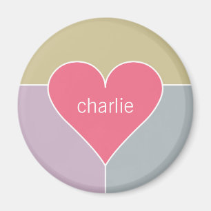 Magnets de nom personnalisé Motif de coeur