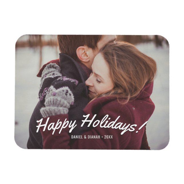 Magnets de photos de vacances - Joyeuses fêtes Tex (Horizontal)