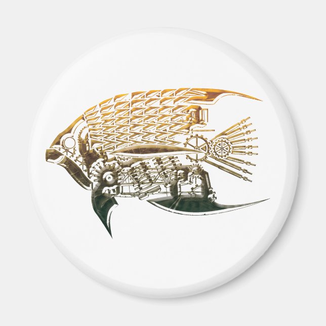 Magnets de poissons Steampunk (Devant)