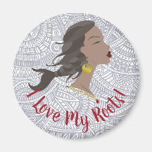 Magnets de réfrigérateur de texture afro-américain