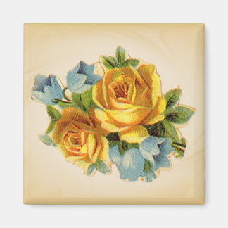 Magnets de rose jaune doux