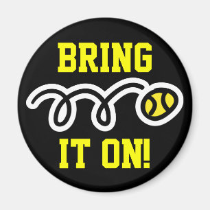 Magnets de tennis avec texte personnalisé Apportez