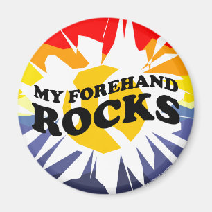 Magnets de tennis ronds - avec design de balle de