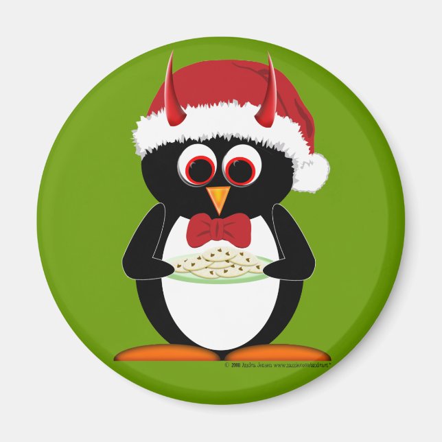 Magnets d'étouffement de pingouin mal (Devant)
