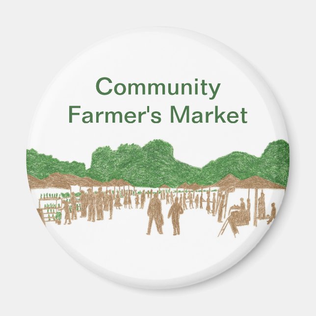 Magnets du marché des agriculteurs communautaires (Devant)