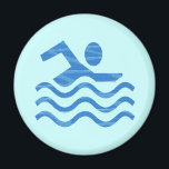 Magnets magnétiques de nage<br><div class="desc">Forme : Arrondi Magnet Créer des magnets personnalisés pour la maison et le bureau! Ajoutez votre image préférée sur un magnet rond ou personnalisez un design existant pour votre réfrigérateur ou votre armoire à dossier. Disponible en 3 tailles différentes. Imprimé sur du papier recyclé à 100 %. Surface recouverte de...</div>