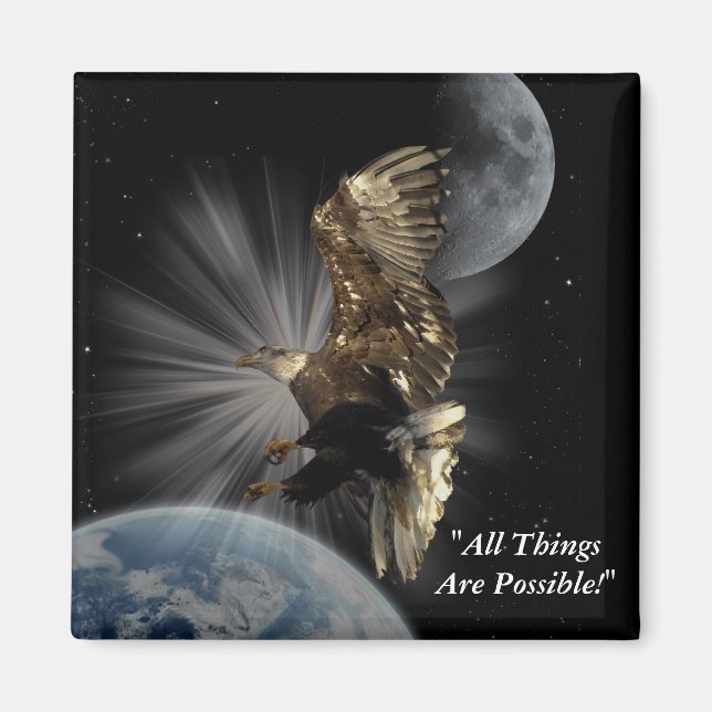 Magnets motivationnels de l'aigle chauve (Devant)