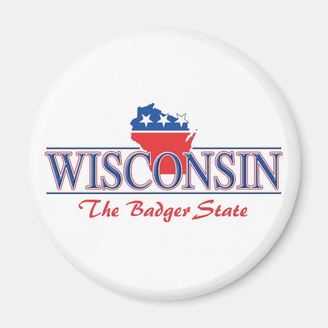 Magnets patriotiques du Wisconsin (Devant)