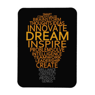Magnets personnalisés Inspiration Light Bulle