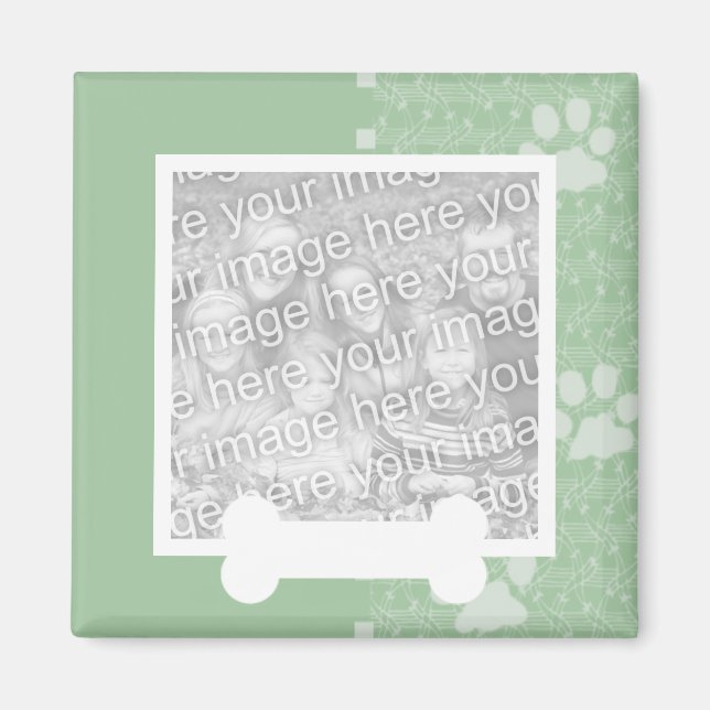 Magnets photo de pattes vertes du printemps et de  (Devant)