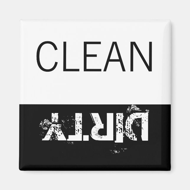 Magnets propres ou sales Étiquettes de lave-linge (Devant)