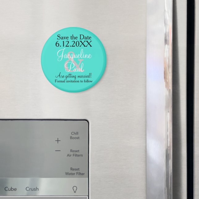Magnets Turquoise pour Sauvegarder la Date (In situ (réfrigérateur))