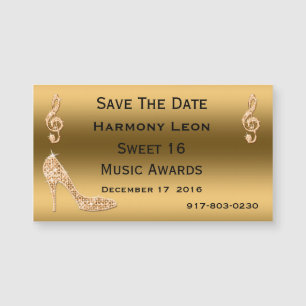 Magnifique 16 Stiletto Or Sauvegarder La Date
