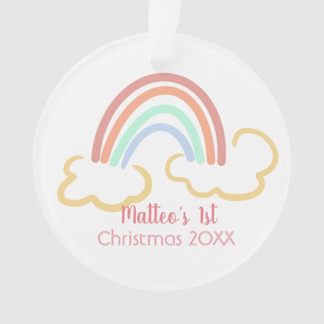 Magnifique 1er Noël pastel arc-en-ciel (devant)