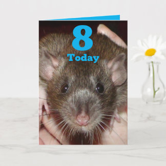 Magnifique agouti rat personnalisable 8e carte ann