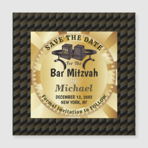 Magnifique aimant doré de Tefillin pour Bar Mitzva