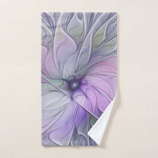 Magnifique beauté moderne abstraite fleur d'art fr (Serviette à main)