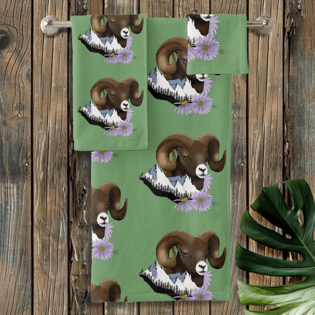 Magnifique bélier brun mouflon Montagnes Vertes (Créateur téléchargé)
