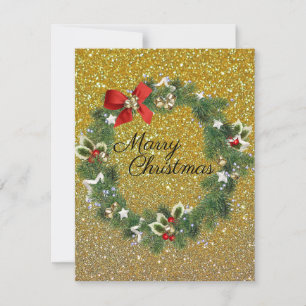 Magnifique belle carte or Sparkly Holiday