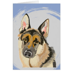 Magnifique berger allemand, dessin de chien alsaci