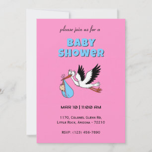 Magnifique Bouche livrant une carte Baby shower bé