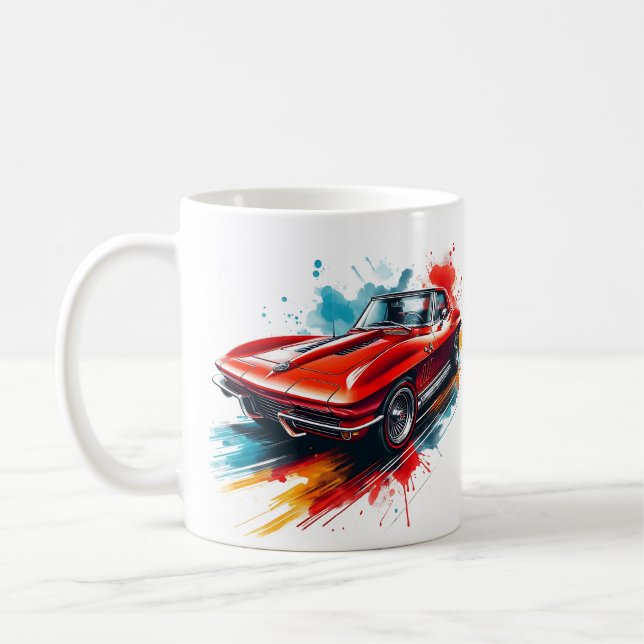 Magnifique café Corvette Vintage Mug (Gauche)
