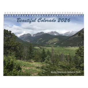 Magnifique calendrier 2026 de 12 mois du Colorado