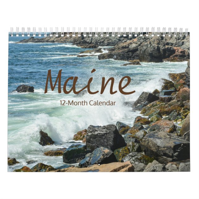 Magnifique Calendrier de 12 mois dans le Maine (Protection)