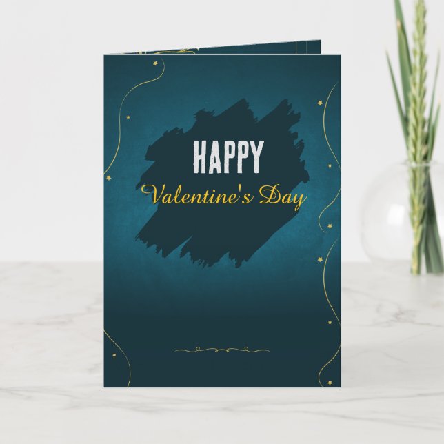 "Magnifique carte de la Saint-Valentin romantique  (Devant)