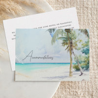 Magnifique carte de mariage de plage tropicale
