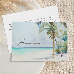 Magnifique carte de mariage de plage tropicale