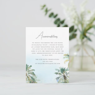 Magnifique carte de mariage de plage tropicale